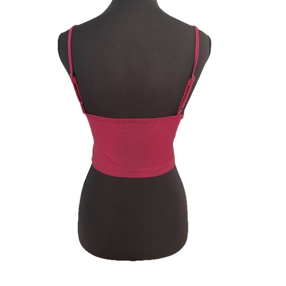 New SHEIN Cropped Tank Top Twisted Front Lace Accent Size Small Bust 26” - 30” - Picture 5 of 7